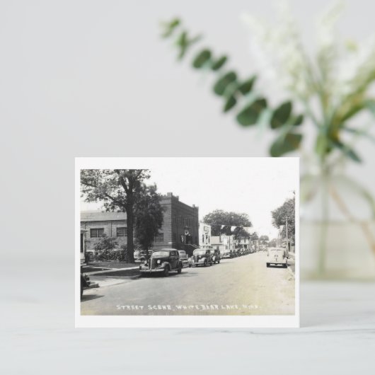 ホワイトベアレイクMNミネソタメインセントヴィンテージスタイル ポストカード (スタンド正面)