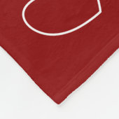 ホワイトベア&レッド愛する君の名パーソナライズされた前 フリースブランケット (角)