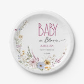 ホワイトベビーイン開花水彩紙プレート ペーパープレート (正面)