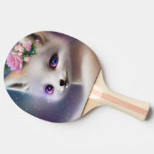ホワイトベビーキツネ 卓球ラケット (横)