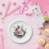 ホワイトベビーグランドピアノリサイタル ペーパープレート (パーティー)