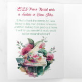 ホワイトベビーグランドピアノリサイタル 三つ折りプログラム (内部最初)