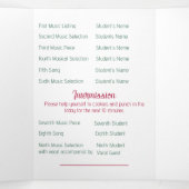 ホワイトベビーグランドピアノリサイタル 三つ折りプログラム (内部中)