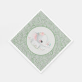 ホワイトベビーゾウ スタンダードランチョンナプキン (角)