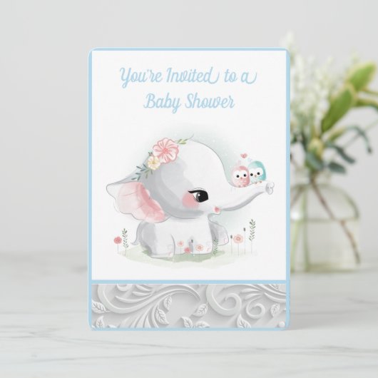 ホワイトベビーゾウ 招待状 (スタンド正面)