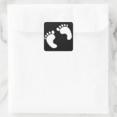 ホワイトベビー機器シンボル スクエアシール (バッグ)