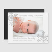 ホワイトベビー第1回クリスマスフォト雪片 (正面/裏面)