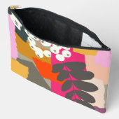 ホワイトベリーカラフルカラーブロックおもしろい夏 アクセサリーポーチ (見開き)