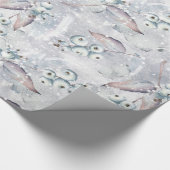 ホワイトベリー雪のシ葉ーン、冬 ラッピングペーパー (角)