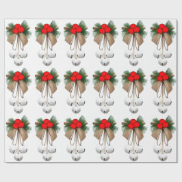 ホワイトベル及びホリーラッピング紙 ラッピングペーパー