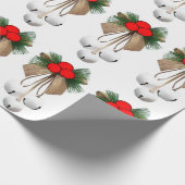 ホワイトベル及びホリーラッピング紙 ラッピングペーパー (角)