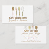 ホワイトベーカリー ラスティック ケーキ デコレーション 名刺 (正面/裏面)
