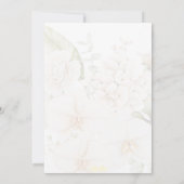 ホワイトベージュエステティックフローラシックでエレガントな結婚式 招待状 (裏面)