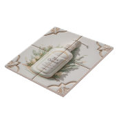 ホワイトベージュフェイシャルクリーナーボトルおもしろいバスルーム タイル (側面)