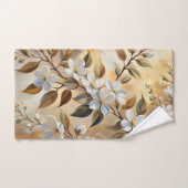 ホワイトベージュブランチバスタオル バスタオルセット (ハンドタオル)