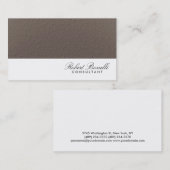 ホワイトベージュプレーンモダンコンサルタントの名刺 名刺 (正面/裏面)