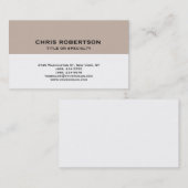 ホワイトベージュモダンシンプルプレインビジネスカード 名刺 (正面/裏面)