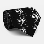 ホワイトベースクレフ、 音符記号オンスタッフ ネクタイ (ロール)