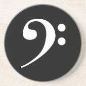 ホワイトベースクレフ、 音符記号 コースター (正面)