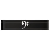 ホワイトベースクレフ、 音符記号 デスクネームプレート (正面)