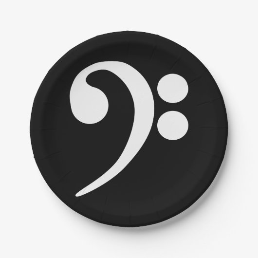 ホワイトベースクレフ、 音符記号 ペーパープレート (正面)