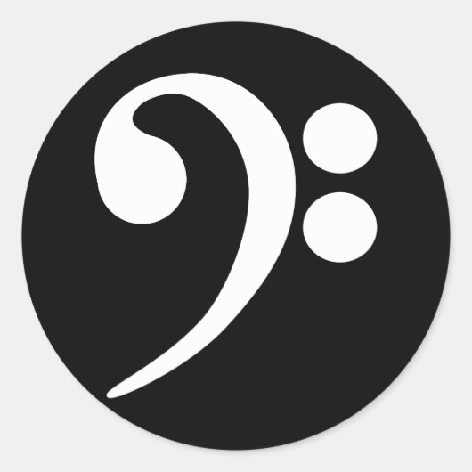 ホワイトベースクレフ、 音符記号 ラウンドシール (正面)