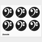 ホワイトベースクレフ、 音符記号 ラウンドシール (シート)