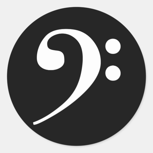 ホワイトベースクレフ、 音符記号 ラウンドシール (正面)