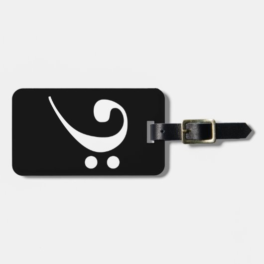 ホワイトベースクレフ、 音符記号 ラゲッジタグ (正面横)