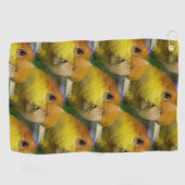 ホワイトベ魅力的リーズカイケオウム ゴルフタオル (横)