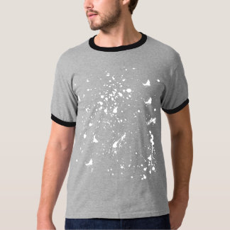 ホワイトペイントスプラッシュ グラフィック ステイン ホワイトインク スプラット Tシャツ