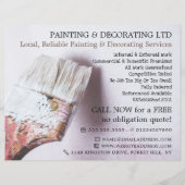 ホワイトペイントブラシ、ペインター&デコレータ広告ーズ チラシ (正面)