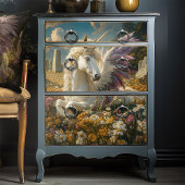 ホワイトペガサスと紫の翼ファンタジー神話 薄葉紙