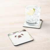 ホワイトペキンゼドッグ懸命プラスチックのコースター コースター (右側)