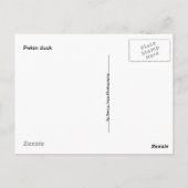 ホワイトペキンダック – 反射の自然写真 ポストカード (裏面)