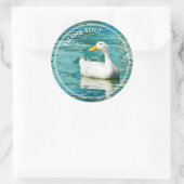 ホワイトペキンダック – Photo Lake Reflections ラウンドシール (バッグ)