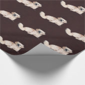 ホワイトペキン犬 ラッピングペーパー (角)