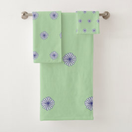 ホワイトペタル ミントグリーン ギフト ホームデコレーション バスタオルセット