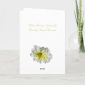 ホワイトペチュニア悔やみや弔慰 カード (裏面)