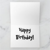 ホワイトペリカンバードワイルドライフ誕生日グリーティングカード カード (内部)