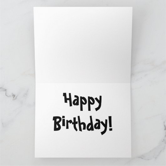 ホワイトペリカンバードワイルドライフ誕生日グリーティングカード カード (内部)