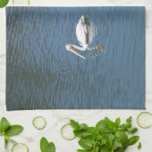 ホワイトペリカンブルーキッチンタオル キッチンタオル (折り畳み)