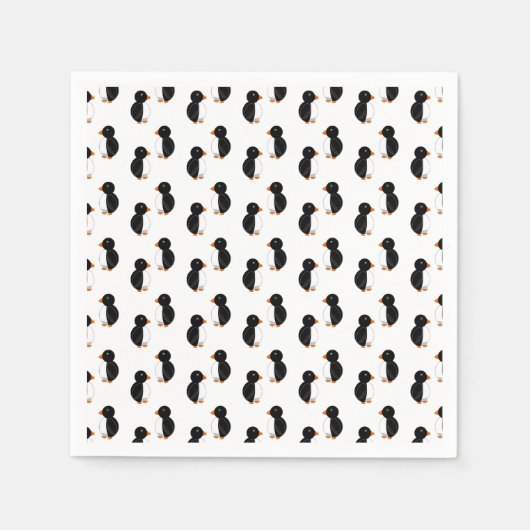 ホワイトペンギン スタンダードカクテルナプキン (正面)