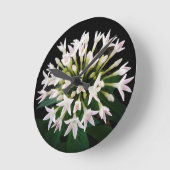 ホワイトペンタス ラウンド壁時計 (傾斜)