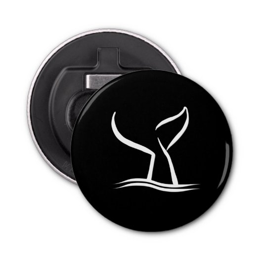 ホワイトホエールテール（黒） 栓抜き (正面)