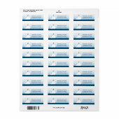 ホワイトホエールベビーシャワー差出人住所ラベル ラベル (フルシート)