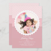 ホワイトホタテ枠フォト招待状 招待状 (正面/裏面)