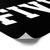 ホワイトホッケーゴアリー5つの穴を閉める ポスター (角)