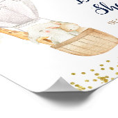 ホワイトホットエアバルーンジャングル赤ちゃんシャワーへようこそ ポスター (角)