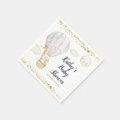 ホワイトホットエアバルーンジャングル赤ちゃんシャワー スタンダードカクテルナプキン (角)